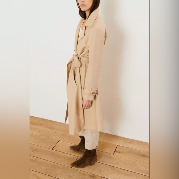 NWT $540 Ba&Sh Cricko Flowing Trench Coat - Picture 3 of 6